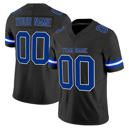 Black Royal-White Authentic Custom Football Jersey