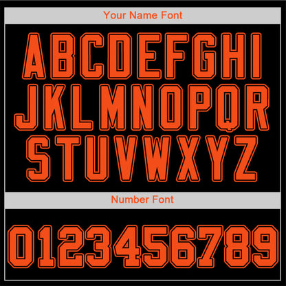 Black Orange - Black Custom Baseball Jersey
