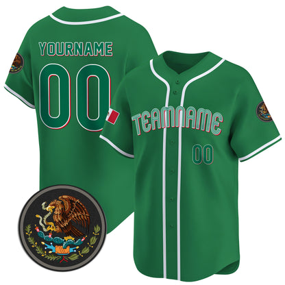 Custom Green Mexico Baseball Jersey