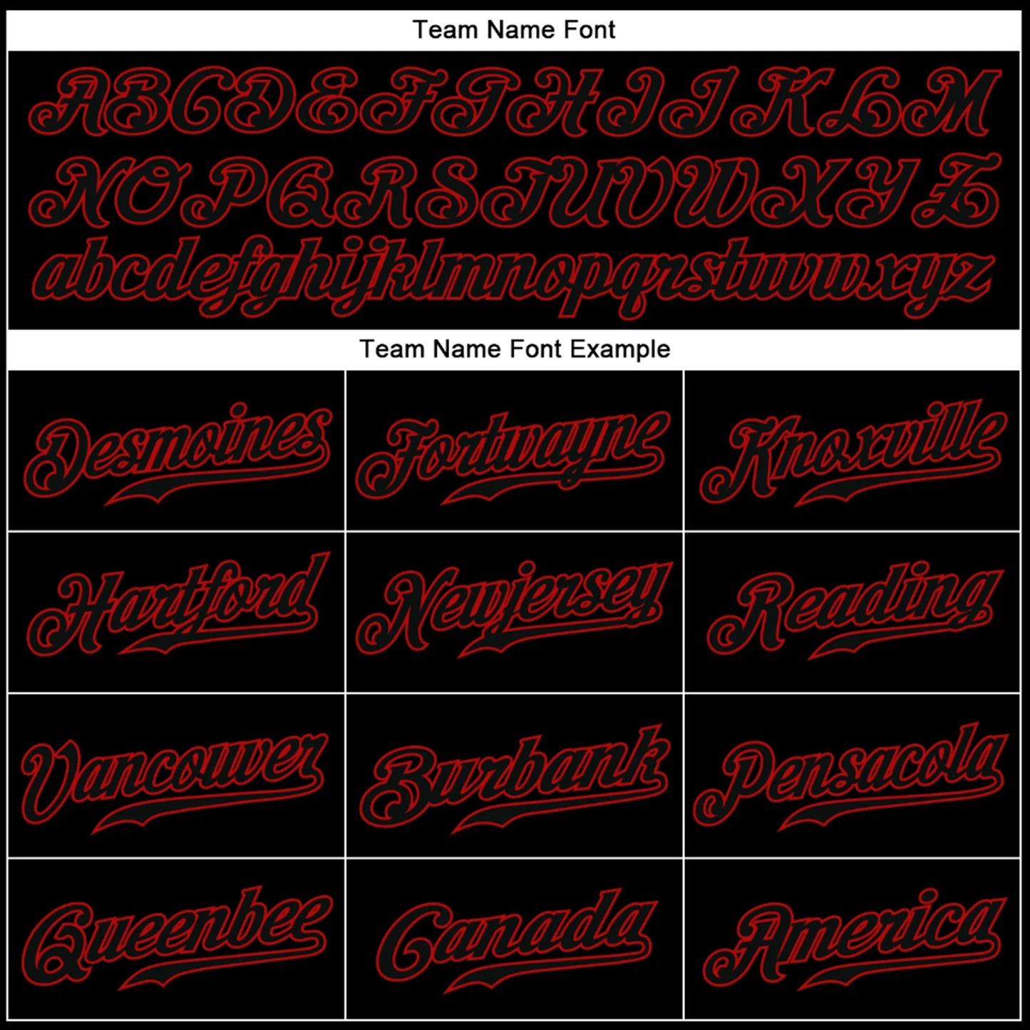 Black Black - Red Custom Baseball Jersey